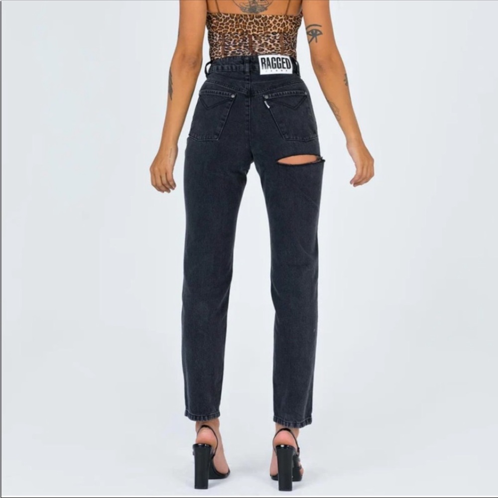 Princess Polly Ragged Butt Cut Jeans